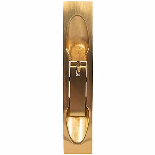 Loops Lever Action Flush Door Bolt with Flat Keep Plate in Polished Brass, 20.4 cm x 2 cm