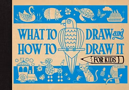 LOM ART What to Draw and How to Draw It for Kids Multicolour Paper Drawing Book for Children