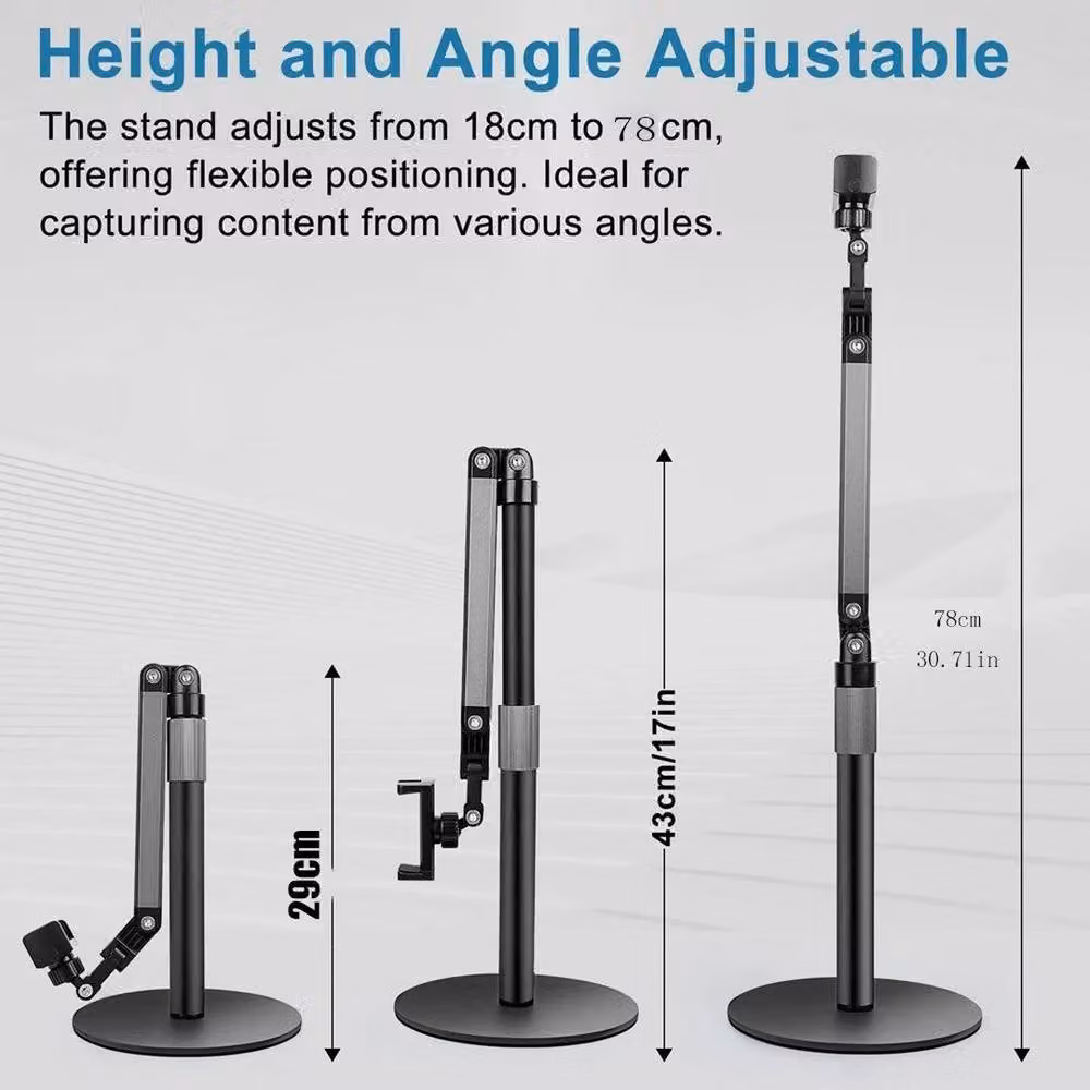 KORVIXA Long Arm Phone Holder Stand in Black – 2