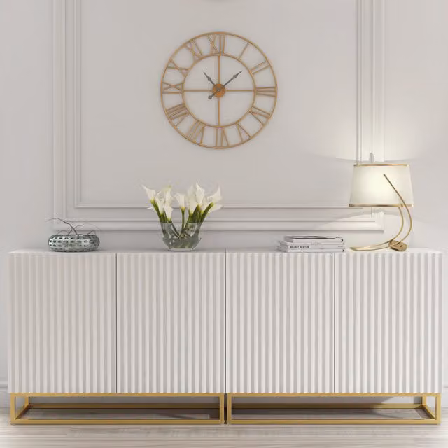 Creative Furniture Ripple Duo Sideboard in White, Width: 200 cm