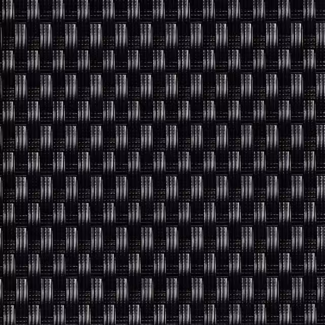Primrose Artificial Rattan Weave Balcony Screening Roll in Black