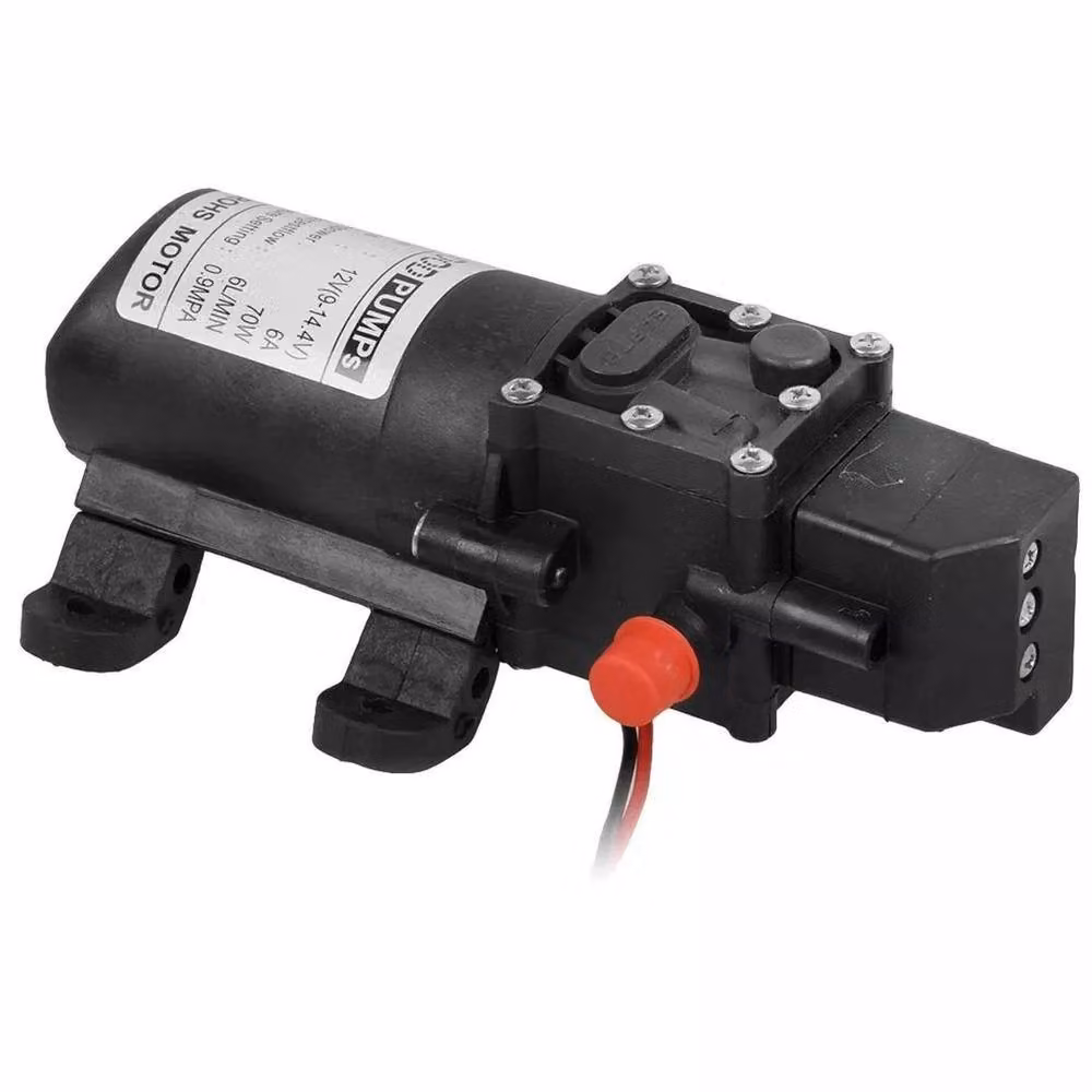 FLAVORA 12V High Pressure Water Pump for Camper and Motorhome, 70W, 6L/Min, Black – 5