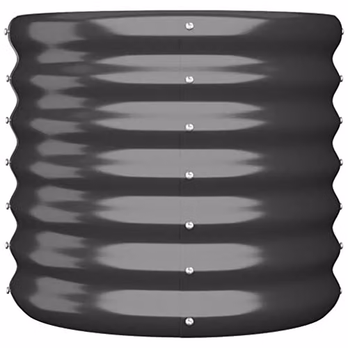 vidaXL Galvanised Steel Garden Planter Tub, Anthracite, W/D/H: 40 x 40 x 36 cm – 3