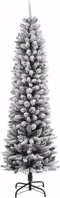 Berkfield Home Beautiful Flocked Green Artificial Christmas Tree with 150 LEDs, Height: 120 cm