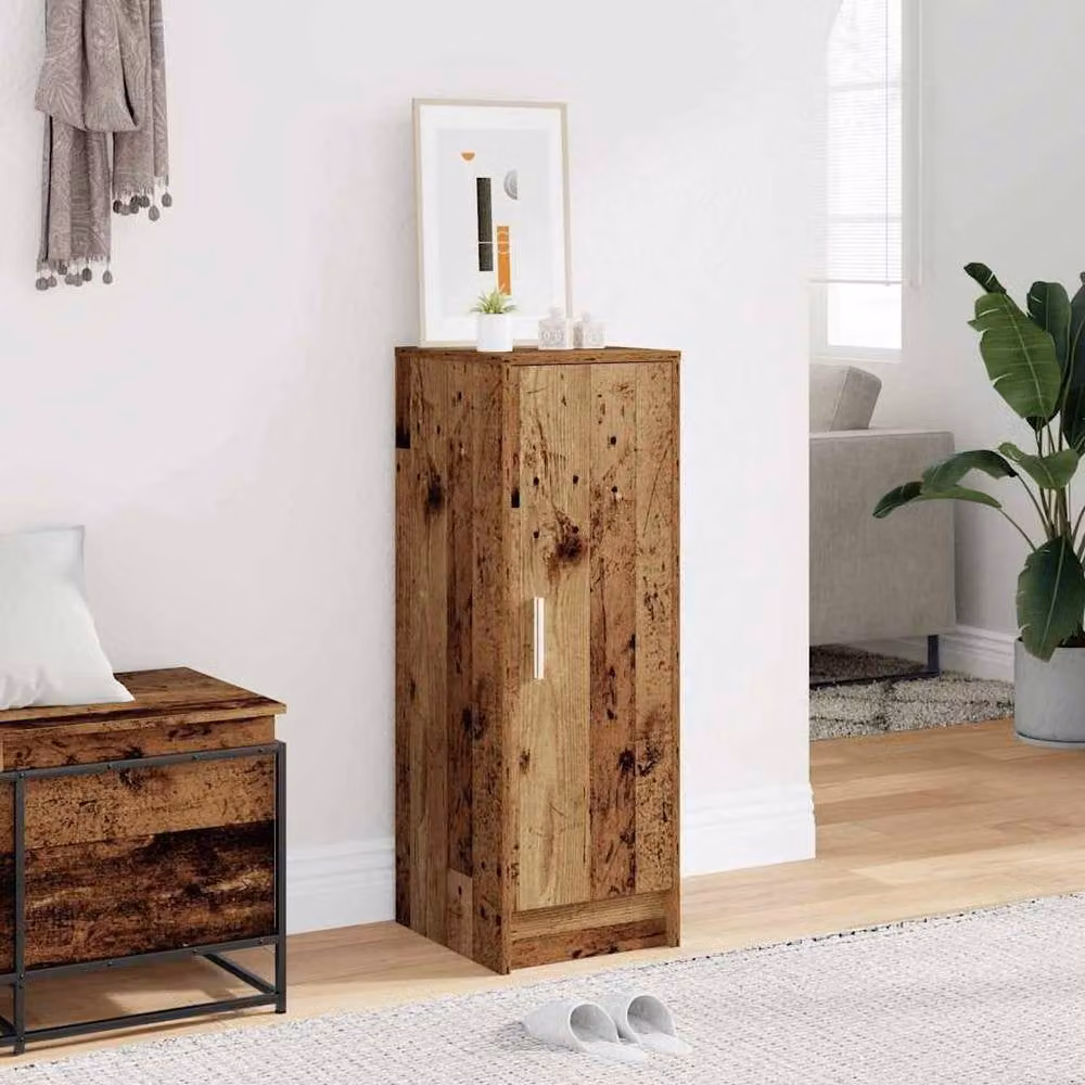 Berkfield Home Artisan Oak Shoe Cabinet in Brown, W/D/H: 32 x 35 x 92 cm – 2
