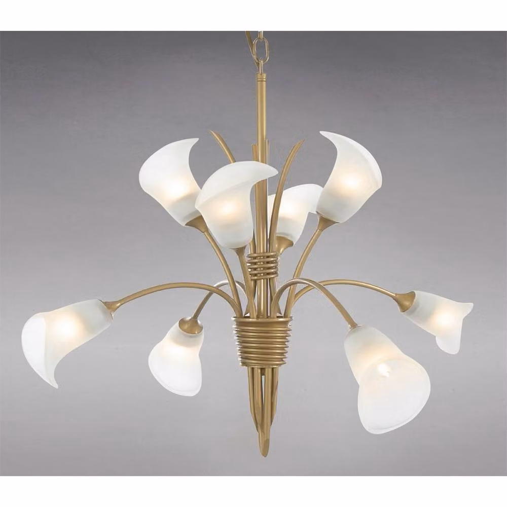 Netlighting Ancona 8 Light G9 Pendant Lamp in Satin French Gold – 2