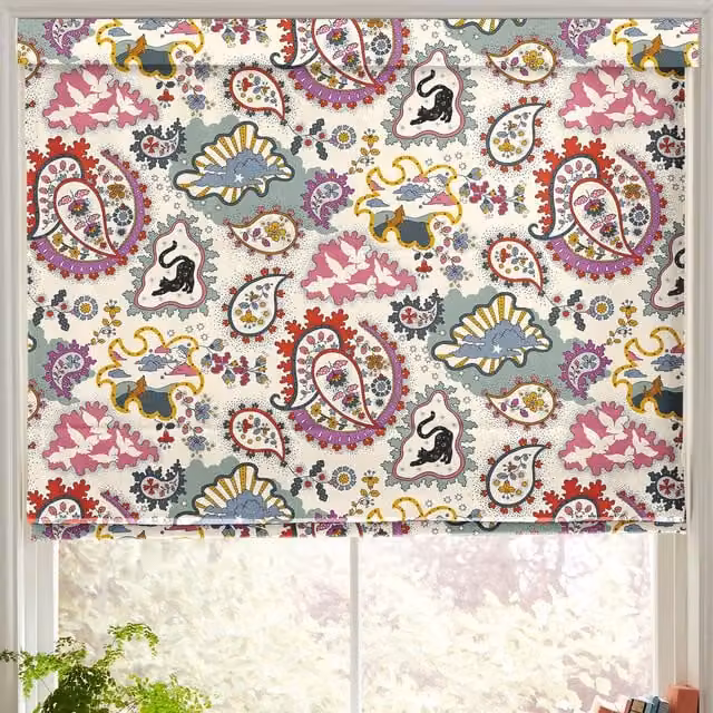 Cath Kidston Paisley Multicolour Made to Measure Blackout Roman Blind