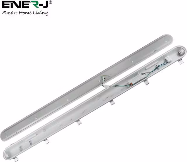 Ener-J LED Batten Light, IP65 Waterproof Shatterproof White Ceiling Bar, 50W 4000K