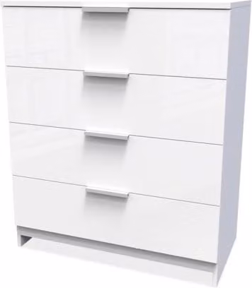 Welcome Furniture Plymouth 4 Drawer Chest of Drawers in White