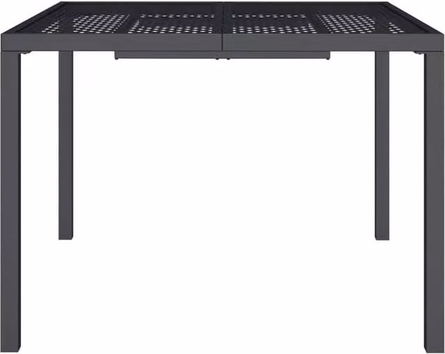Berkfield Home Modern Square Garden Table in Anthracite Black Powder Coated Steel, W/D/H: 100 x 100 x 72 cm – 1