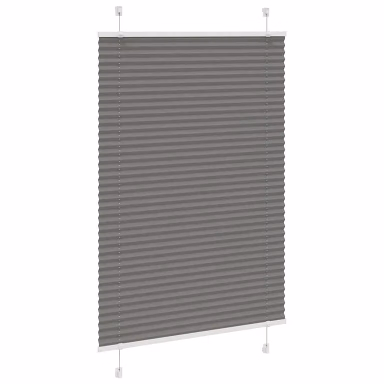 Berkfield Home Single Pleat Corded Blind in Anthracite Grey, W: 84.4 cm, H: 100 cm
