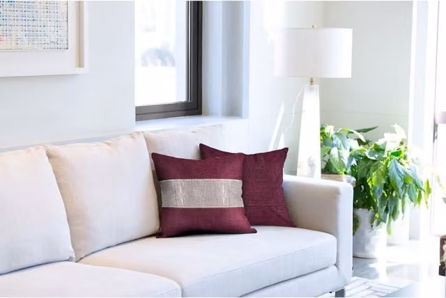 NewEdgeBlinds Eclat Square Velvet Cushion Cover in Purple