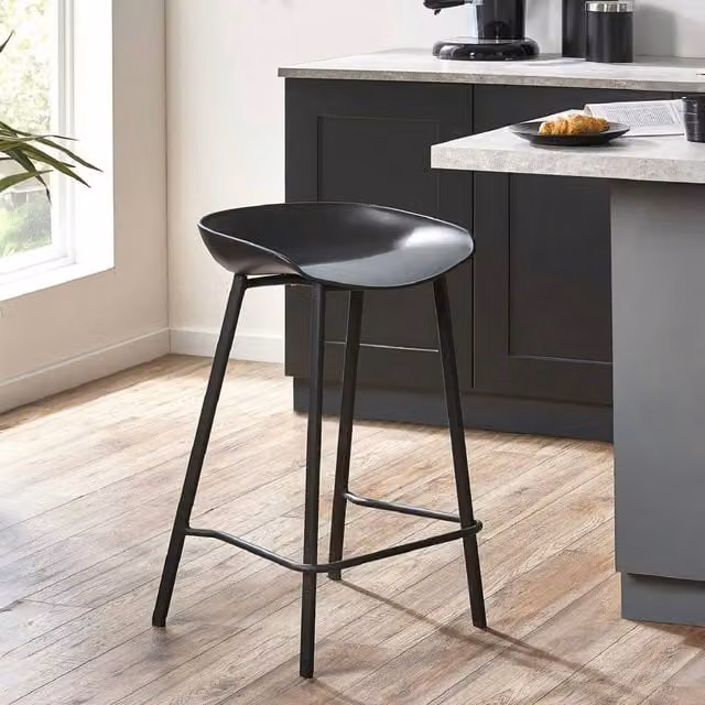 netfurniture Mayfair Bar Stool Set of 2 in Black