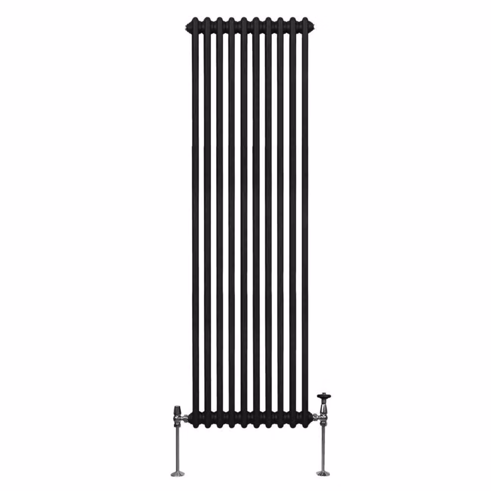 Monstershop Traditional 2 Column Steel Radiator in Black, H 180 cm x W 47.2 cm x D 7 cm – 2
