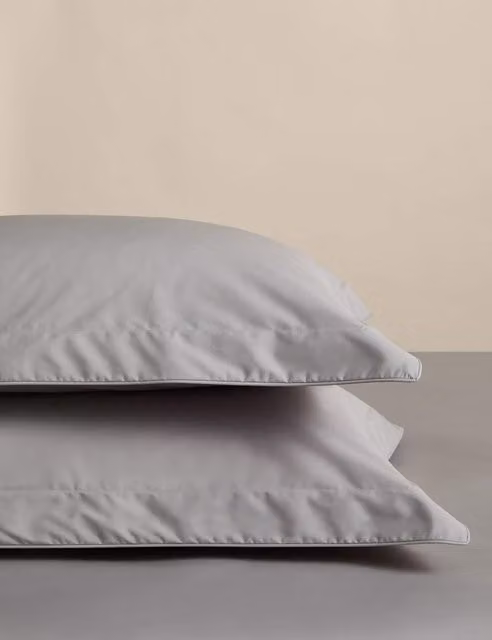 M&S 2 Pack Grey Egyptian Cotton Oxford Pillowcases