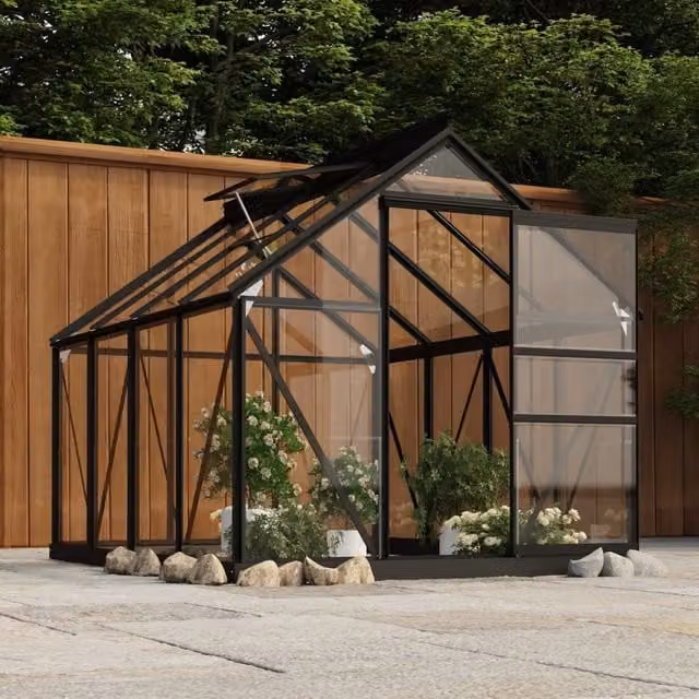 Berkfield Home 16 Piece Tempered Glass Replacement Set for Greenhouse in Transparent – 1