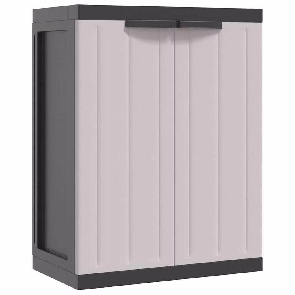 Berkfield Home Outdoor Storage Cabinet in Grey and Black, W: 65 cm, D: 37 cm, H: 85 cm – 3