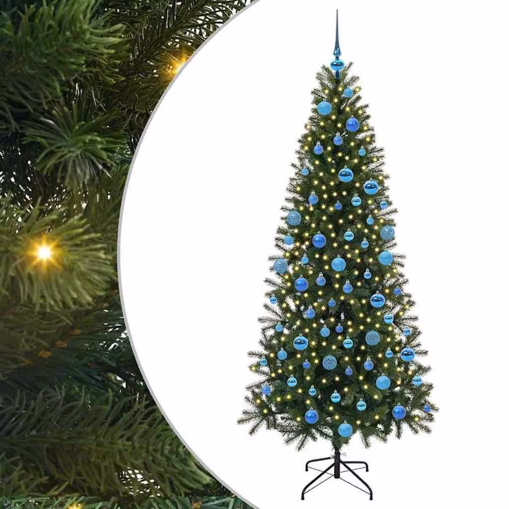 Berkfield Home Elegant Green Artificial Christmas Tree with 300 LEDs, Height: 180 cm – 3
