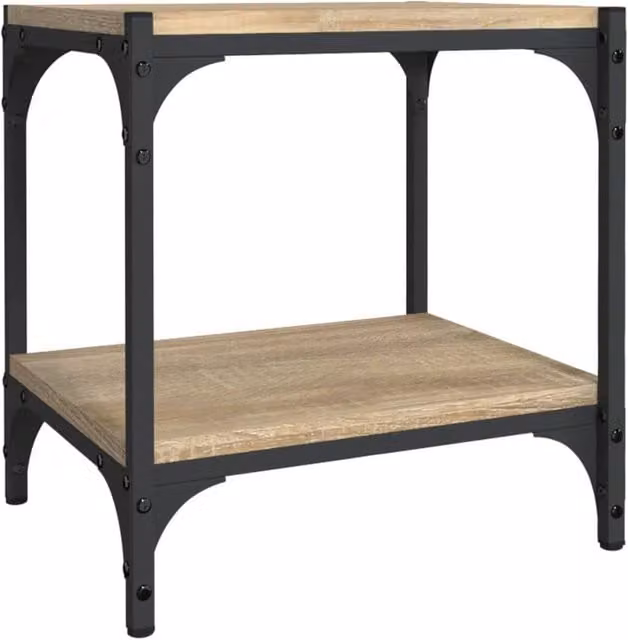 Berkfield Home Industrial TV Cabinet in Sonoma Oak and Beige, W/D/H: 40 x 33 x 41 cm – 1