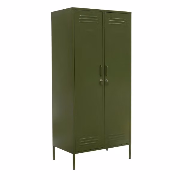 Mustard Made The Twinny Storage Locker in Olive Green, H 183 x W 85 x D 50 cm – 3