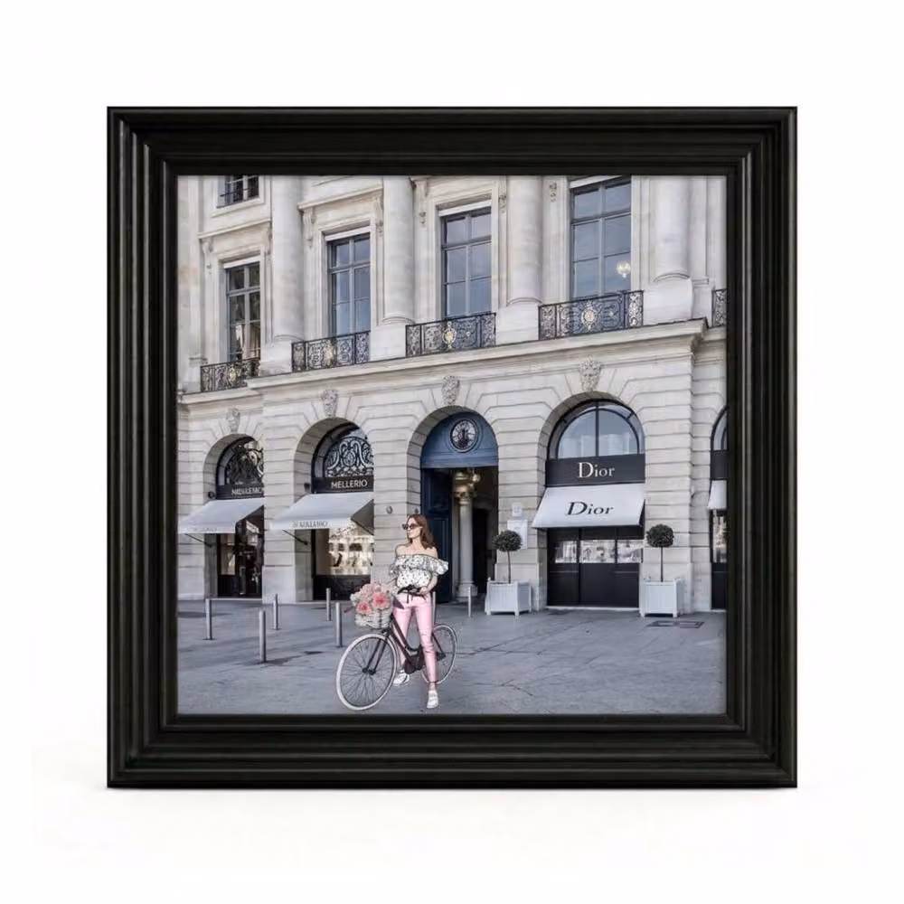 HOME LUXE INTERIOR Dior Joaillerie Black Step Frame Luxury Wall Art, W: 40 cm, H: 40 cm – 3
