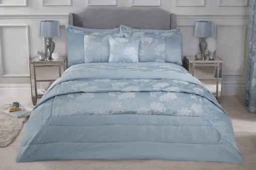 New Edge Blinds English Garden Bedspread in Blue