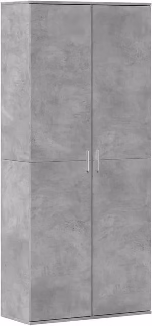 Berkfield Home Modern Highboard in Concrete Grey, W/D/H: 80 x 35 x 180 cm