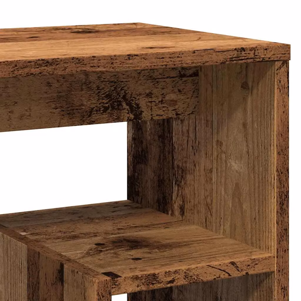 Berkfield Home Set of 2 Bedside Cabinets in Old Wood Brown, W/D/H: 40 x 30 x 40 cm – 6
