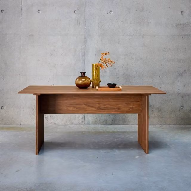 sweeek Rectangular Modern Dining Table in Brown, W/D/H: 170 x 80 x 75 cm – 1