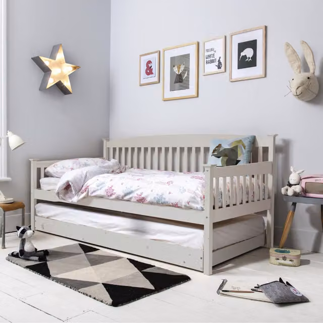 Noa and Nani Isabella Day Bed with Pull Out Trundle in Silk Grey