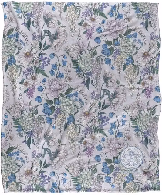 Netflix Bridgerton Lady In Silver Floral Soft Throw Blanket, Multicolour, W: 152 cm, D: 127 cm – 1