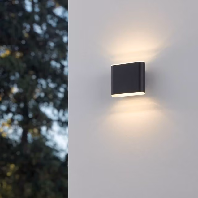 Eglo GRUTTI LED Outdoor Wall Light, Anthracite Grey, IP65, Up/Down Lighting – 1
