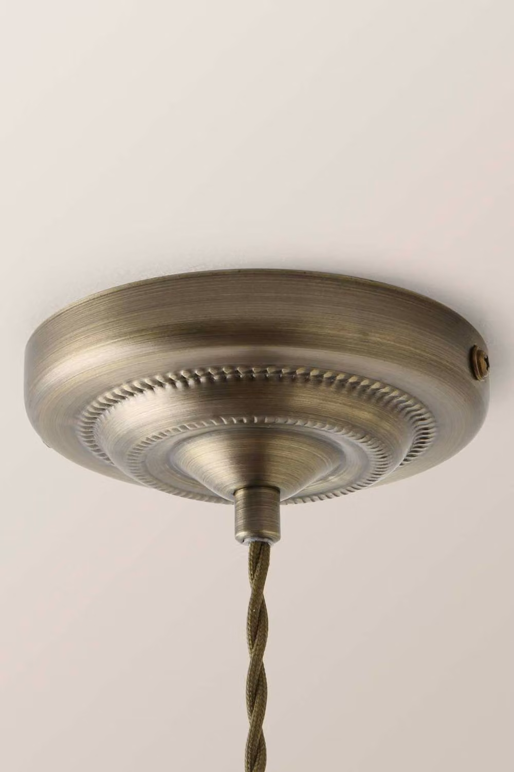 ValueLights Holborn Scallop Pendant Ceiling Light in Gold and Beige with Bulb Included – 3