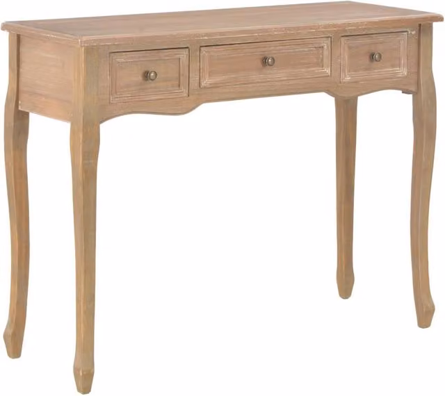 Berkfield Home Classic Pine Dressing Console Table with 3 Drawers in Brown