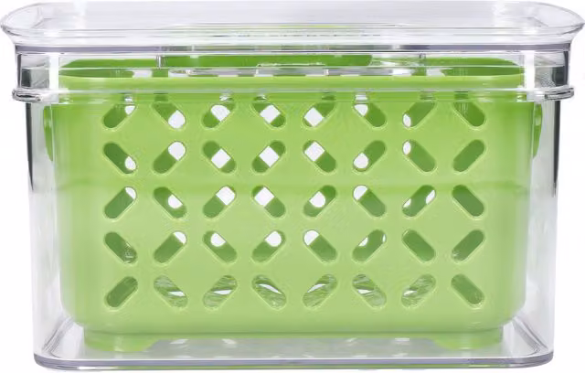 MasterClass Stackable Food Storage Containers, 3.2 l, Grey and Transparent