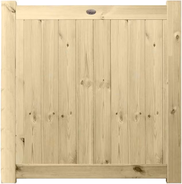 Premier Garden Supplies URBAN Interlocked Tongue Groove Pressure Treated Tanalised Garden Gate with Fully Boarded Top, Height: 120 cm