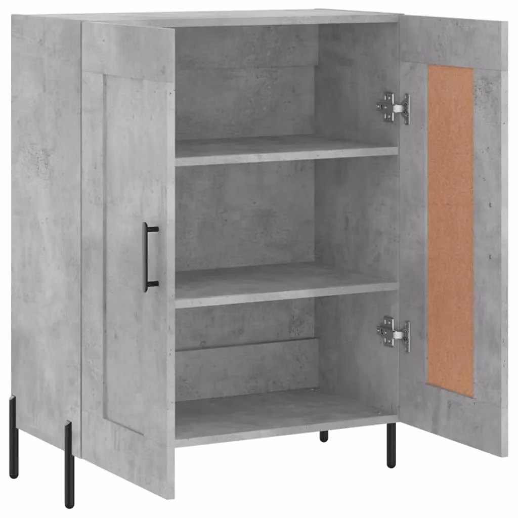 Berkfield Home Sideboard in Concrete Grey, W/D/H: 69.5 x 34 x 90 cm – 3