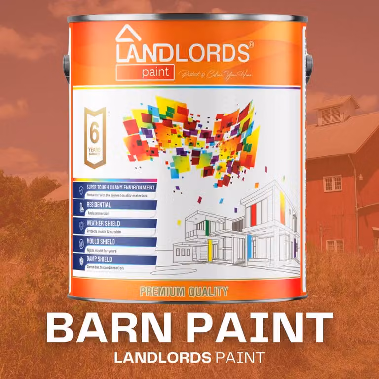 Landlords Paint Brown Weatherproof Quick Drying Water Based Wood Barn Paint, 20 l