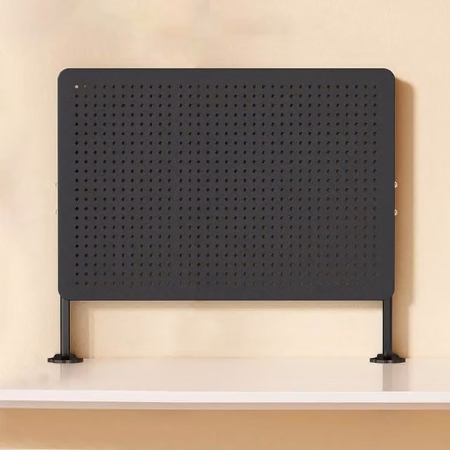 Havendro Metal Desktop Pegboard Stationery Storage Holder in Black, W/D/H: 40.0 x 6.0 x 60.0 cm