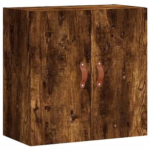 vidaXL Modern Wall Mounted Cabinet in Smoked Oak, W/D/H: 60 x 31 x 60 cm – 1