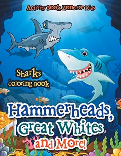 Sabeels Publishing Sharks Colouring Book for Children, Multicolour