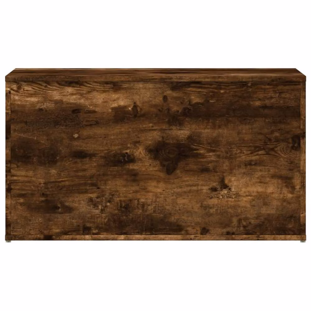 Berkfield Home Smoked Oak Storage Chest in Brown, W/D/H: 84 x 42 x 46 cm – 4