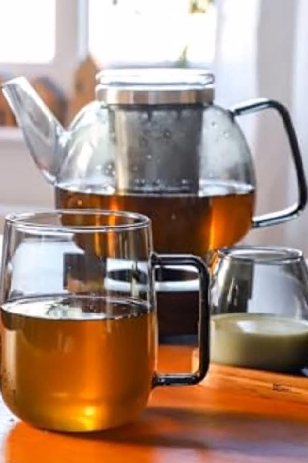 AdHoc Yuna Glass Tea Pot with Stainless Steel Infuser, 1.2 l, Transparent – 2