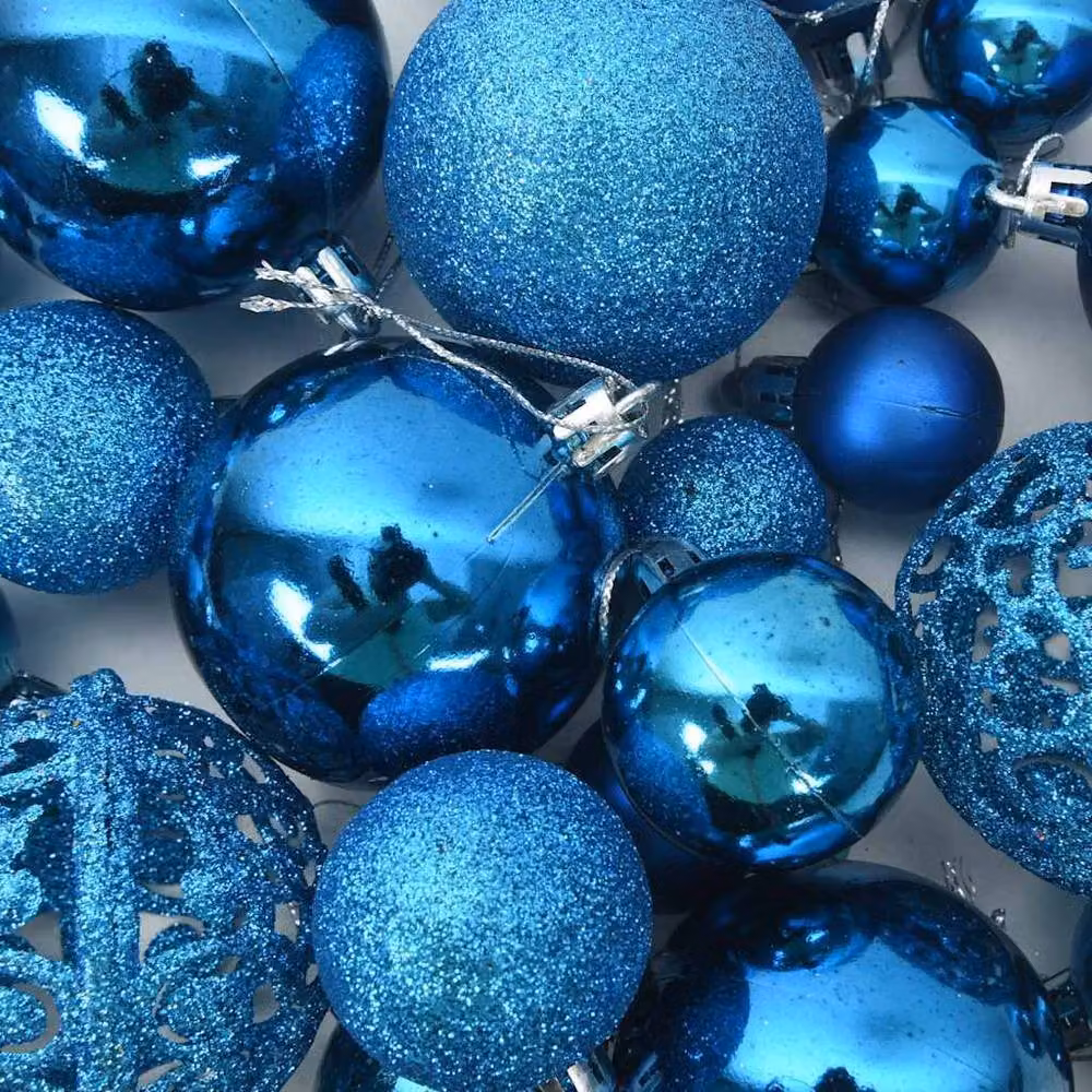 Berkfield Home 100 Piece Blue Christmas Bauble Set – 4