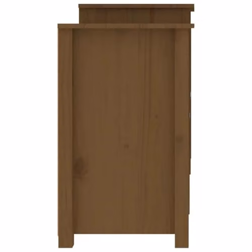 vidaXL Solid Wood Pine Sideboard in Honey Brown, W/D/H: 164 x 37 x 68 cm – 4