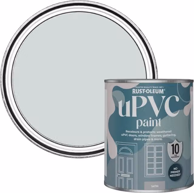 Rust-Oleum Satin Finish UPVC Paint in Grey, 0.75 l