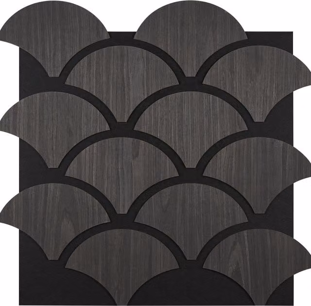 Fuse Acoustic Wood Look Wall Panel in Anthracite Grey