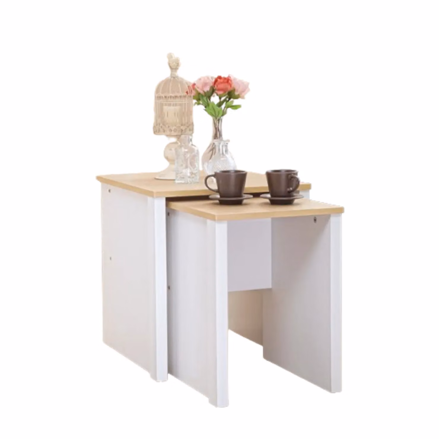 Comfy Living Ltd Modern White Wooden Nest Of Tables – 2