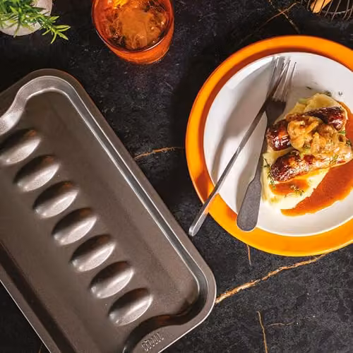 Wham Sizzll Premium Non-Stick Rectangular Sausage Tray in Grey – 7