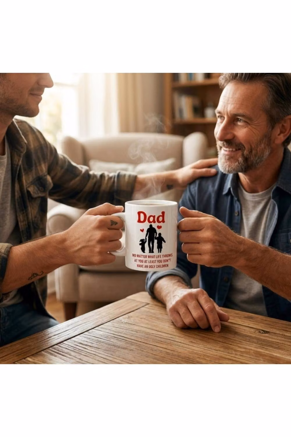Dyzi Funny Dad Ceramic Coffee Mug in White – 3